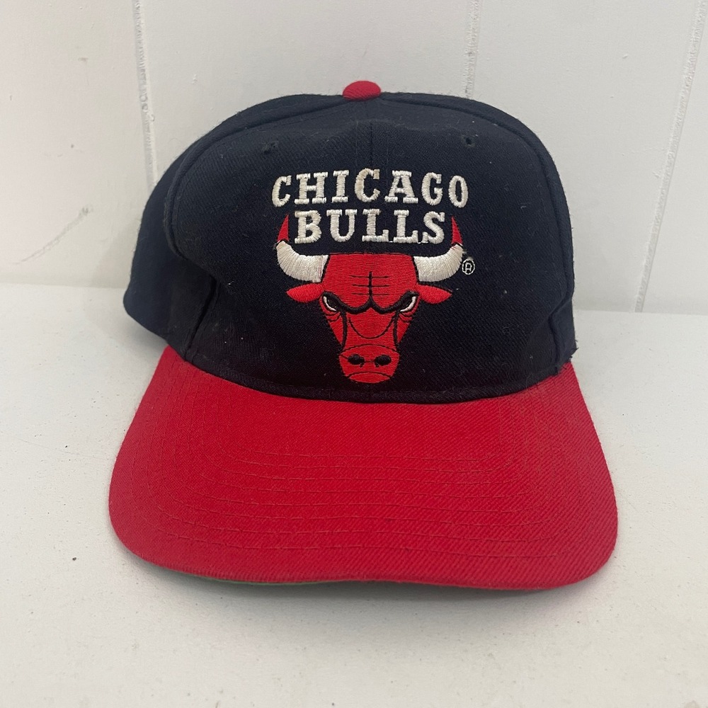 VTG Starter Chicago Bulls The Natural Snapback Hat Black Red Mens OSFM
